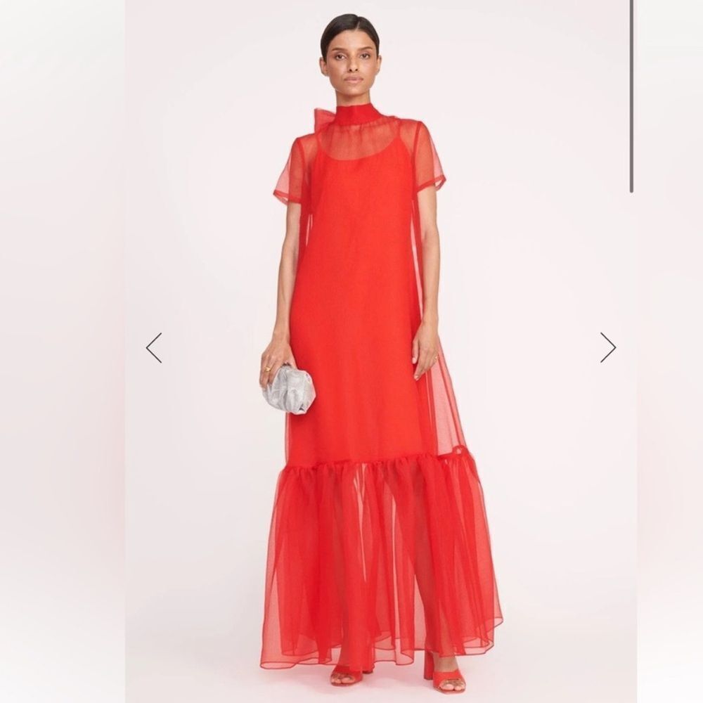 STAUD CALLUNA DRESS RED ROSE - Picture 1 of 5